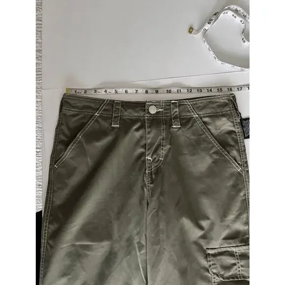 NWT True Religion Bobbi Baggy Cargo Pants Kalamata Olive Green size 28 - Picture 16 of 16